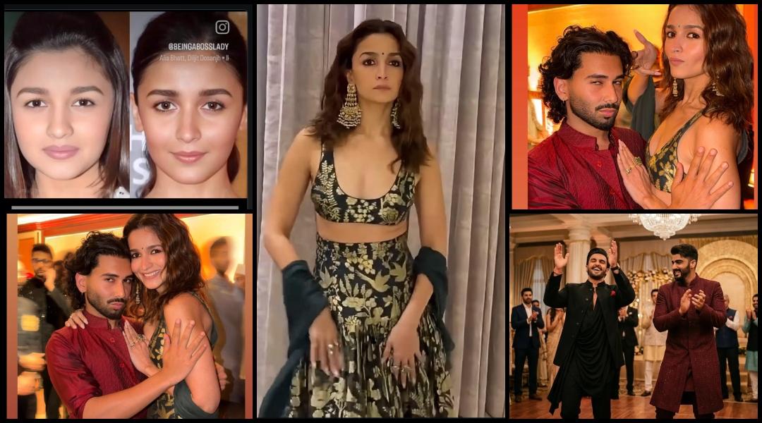 'Has Alia Bhatt done nose job?': Fans notice her transformation as she poses with Orry; Ranveer Singh, Arjun Kapoor dance at Anshula's reception