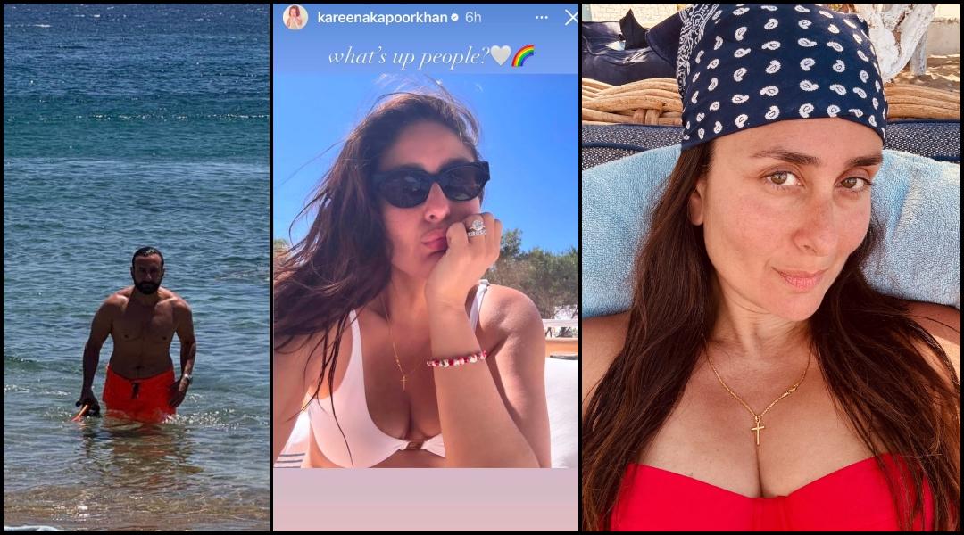 Kareena Kapoor flaunts wrinkles in sun-kissed, no-makeup selfies; calls shirtless Saif Ali Khan her 'hot husband'