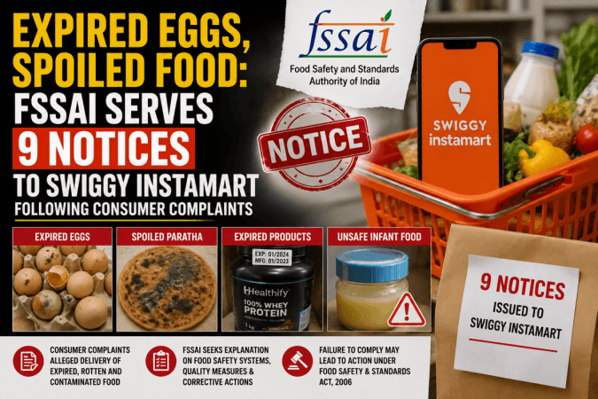 FSSAI slaps Swiggy Instamart with 9 notices following consumer complaints