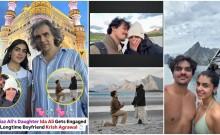 Ida Ali kisses BF as she gets engaged to beau Krish Agrawal at romantic destination; father-director Imtiaz Ali beams with joy