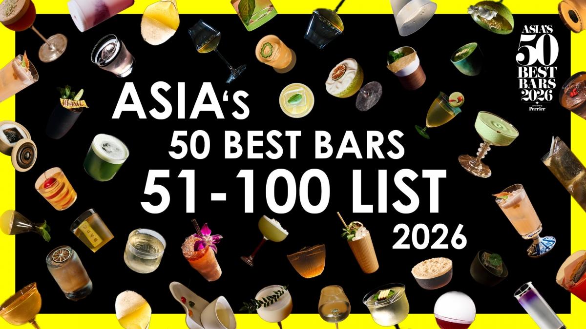 Asia's 50 Best Bars unveils the extended 51-100 list for 2026