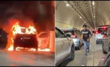 'Straight out of Hollywood disaster movie': Mumbai Coastal Road Tunnel Temporarily Shut After Moving Car Catches Fire Inside Tunnel