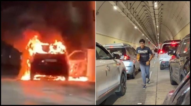 'Straight out of Hollywood disaster movie': Mumbai Coastal Road Tunnel Temporarily Shut After Moving Car Catches Fire Inside Tunnel 'Straight out of Hollywood disaster movie': Mumbai Coastal Road Tunnel Temporarily Shut After Moving Car Catches Fire Inside Tunnel
