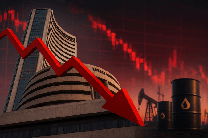 Sensex falls over 500 points, Nifty slips below 24,200 as rising crude prices, weak global cues weigh on markets Sensex falls over 500 points, Nifty slips below 24,200 as rising crude prices, weak global cues weigh on markets