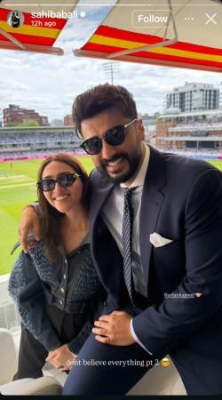 'Don't believe everything': Sahiba Bali shuts down Arjun Kapoor dating rumours after Lord's appearance; Saif Ali Khan, Taimur walk with Akshay Kumar post match 'Don't believe everything': Sahiba Bali shuts down Arjun Kapoor dating rumours after Lord's appearance; Saif Ali Khan, Taimur walk with Akshay Kumar post match