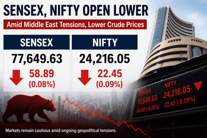 Sensex, Nifty open flat amid Middle East tensions; IT, metal stocks gain Sensex, Nifty open flat amid Middle East tensions; IT, metal stocks gain