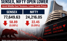 Sensex, Nifty open flat amid Middle East tensions; IT, metal stocks gain