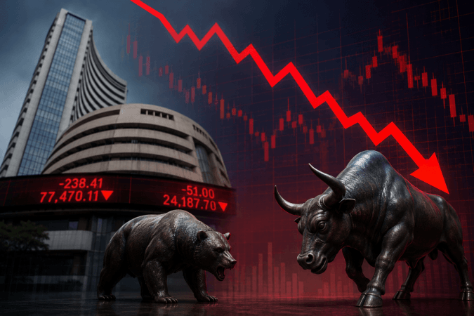 Stock Market Today: Sensex Falls 238 Points, Nifty Ends Below 24,200 as IT and PSU Bank Stocks Drag Markets Stock Market Today: Sensex Falls 238 Points, Nifty Ends Below 24,200 as IT and PSU Bank Stocks Drag Markets