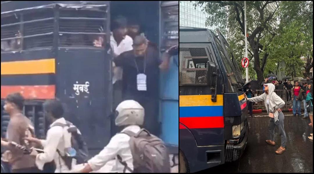 Who is Rhiya Ahir? Model blocks Mumbai Police van; viral video shows man freeing detained students in Mumbai's Chembur