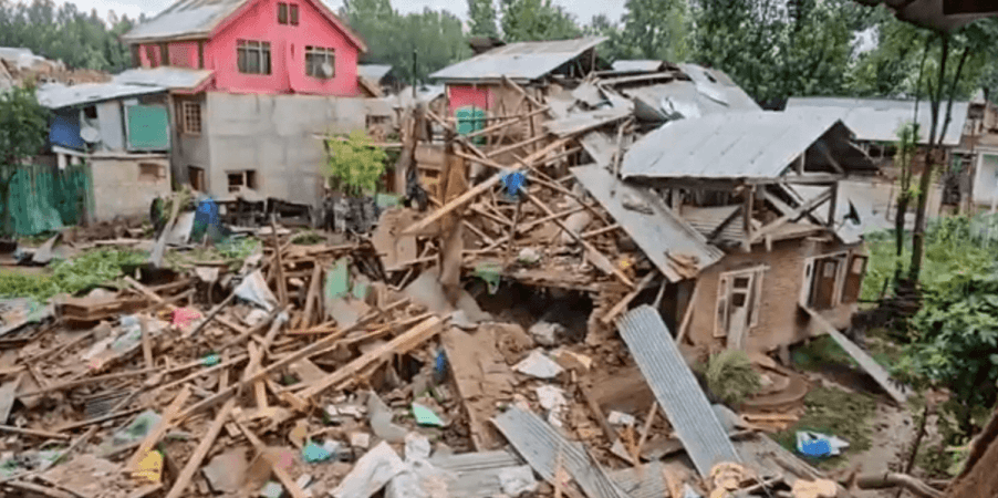 Demolished house of a terrorist Demolished house
