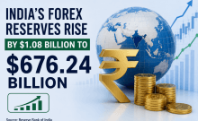 India's forex reserves rise by $1.08 billion to $676.24 billion: RB