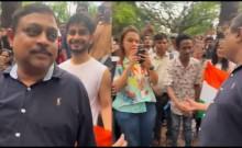 CJP Protesters Apologise To Viral TV Journo Whom They Mocked During His LIVE Reporting