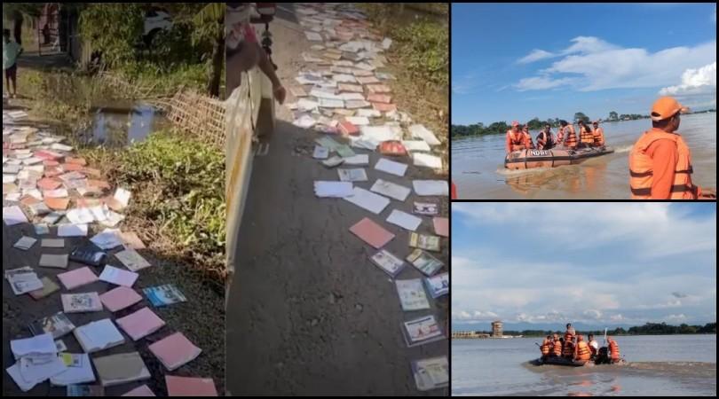 Assam flood video of children drying soaked books goes viral; government announces free replacement textbooks Assam flood video of children drying soaked books goes viral; government announces free replacement textbooks