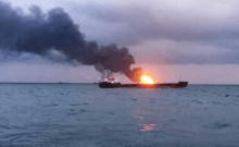 Oil tanker explodes after striking naval mine in Strait of Hormuz: Report