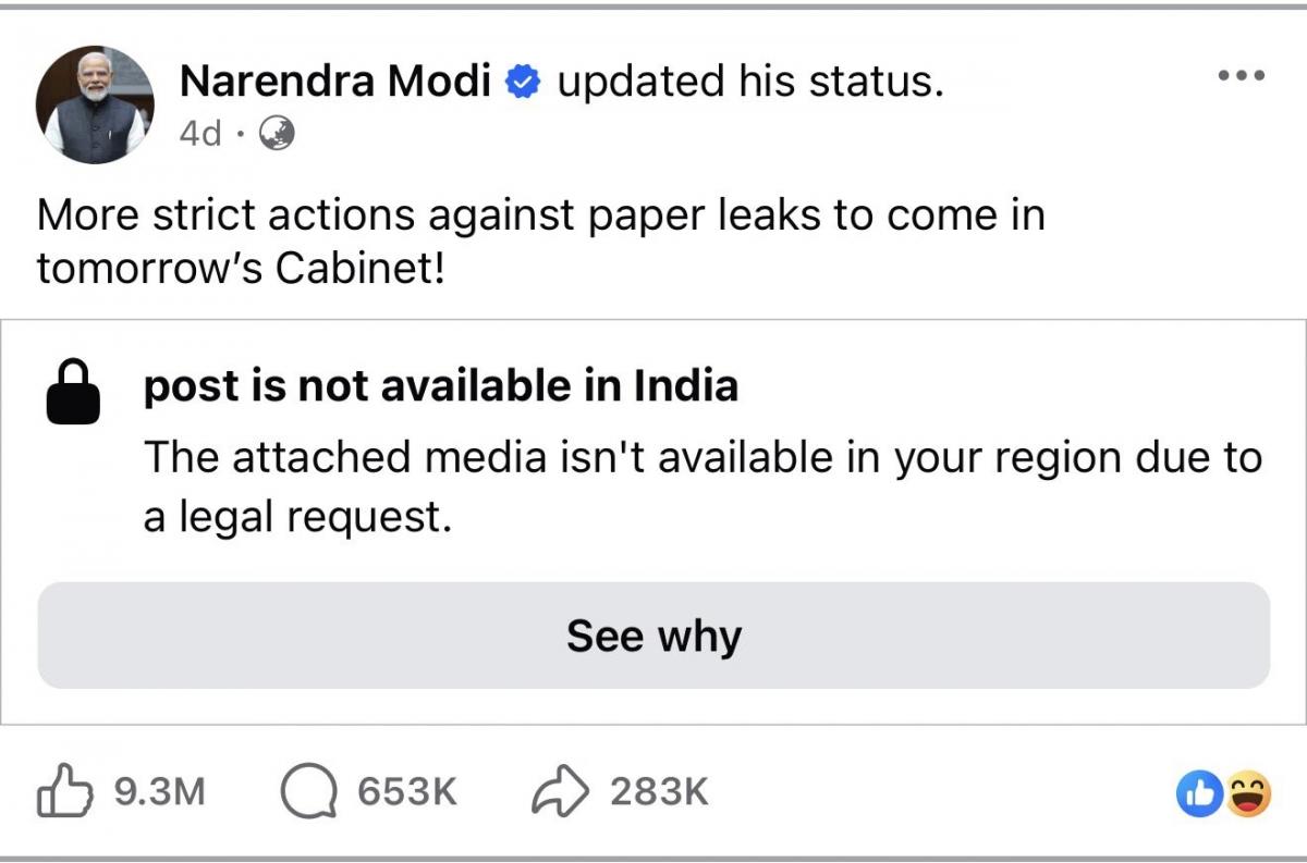 'Facebook Has Crossed Every Limit': Meta Restores PM Modi's Gen Z Video After Temporary Restriction in India