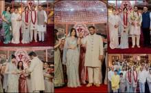 Late Ajit Pawar's son Parth Pawar gets engaged to Kaiynaat Dara; CM Devendra Fadnavis, Sharad Pawar pose with newly weds