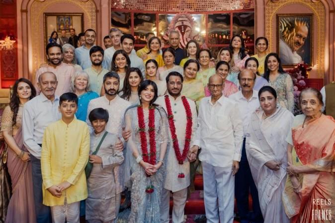Late Ajit Pawar's son Parth Pawar gets engaged to Kaiynaat Dara; CM Devendra Fadnavis, Sharad Pawar pose with newlyweds Late Ajit Pawar's son Parth Pawar gets engaged to Kaiynaat Dara; CM Devendra Fadnavis, Sharad Pawar pose with newlyweds