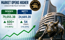 Sensex Opens Above 79,000, Nifty Rises Ahead of RBI Policy Decision; Realty, Auto Stocks Lead Gains