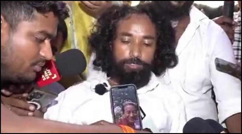 Devendra Mahto, student leader on hunger strike in Jharkhand, drinks water on call with Wangchuk Devendra Mahto, student leader on hunger strike in Jharkhand, drinks water on call with Wangchuk
