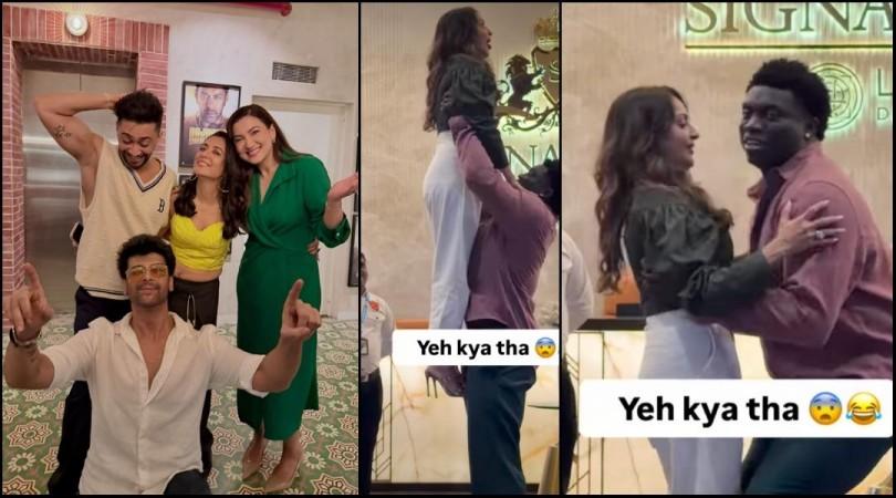 Agu Stanley Chiedozie lifts Seema; Gauahar Khan poses with ex-BF Kushal Tandon and husband Zaid at Alliance party Agu Stanley Chiedozie lifts Seema; Gauahar Khan poses with ex-BF Kushal Tandon and husband Zaid at Alliance party