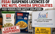 FSSAI suspends VKC Nuts, Chheda Specialities licences over serious food safety violations