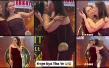 Oops moment: Female fan forcefully kisses Nikita Rawal on lips at red carpet; fans ask, 'staged or real?'