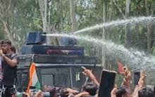 Jharkhand students' march intensifies; Police use water cannons after protesters breach barricades