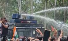 Jharkhand students' march intensifies; Police use water cannons after protesters breach barricades