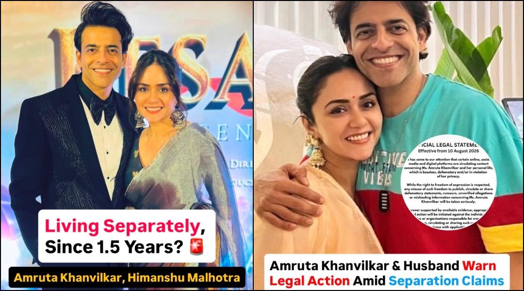 Amruta Khanvilkar-Himanshu Malhotra divorce: couple slam fake reports, warns of legal action, calls it 'baseless, defamatory'