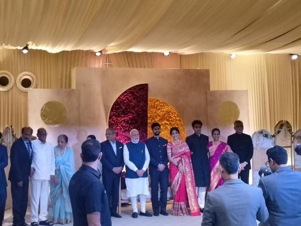 Revati's reception: Mom Supriya radiates in red, Sonia Gandhi in ivory, PM Modi, Amit Shah, Rahul shine in white traditional looks, Priyanka wears blue Revati's reception: Mom Supriya radiates in red, Sonia Gandhi in ivory, PM Modi, Amit Shah, Rahul shine in white traditional looks, Priyanka wears blue