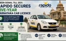 Rapido Secures 5-Year Karnataka Cab Licence, Receives Approval To Operate Until August 2031