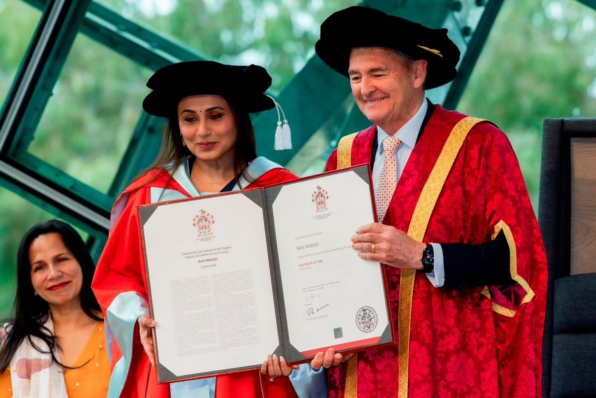 After Shah Rukh Khan, Rani Mukerji honoured with Doctor of Letters by La Trobe University