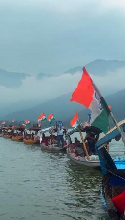 Tiranga rally in Dal Lake Srinagar Tiranga