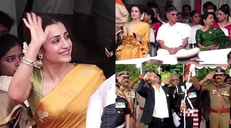 Trisha Krishnan Sits In Front Row With Tamil Nadu CM Vijay's Parents During Independence Day Event In Chennai; Video Goes Viral