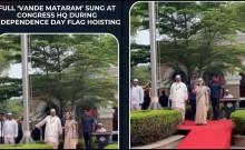 Vande Mataram Played at Congress HQ as Kharge, Rahul Gandhi Skip Red Fort I-Day Celebrations for Second Year