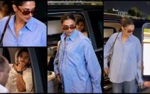 Pregnant Deepika flaunts baby bump, Ranveer Singh sees her off at Mumbai airport as she heads to Bengaluru ahead of second baby's arrival