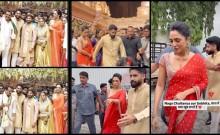 Sobhita Dhulipala flaunts sindoor, exudes South Indian vibes in orange saree, poses with husband Naga Chaitanya at wedding