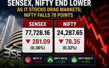 Sensex, Nifty end lower as IT stocks drag markets