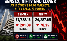 Sensex, Nifty end lower as IT stocks drag markets