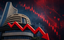 Sensex falls 365 points, Nifty slips 76 points as crude oil rises to $91 amid Iran-US tensions