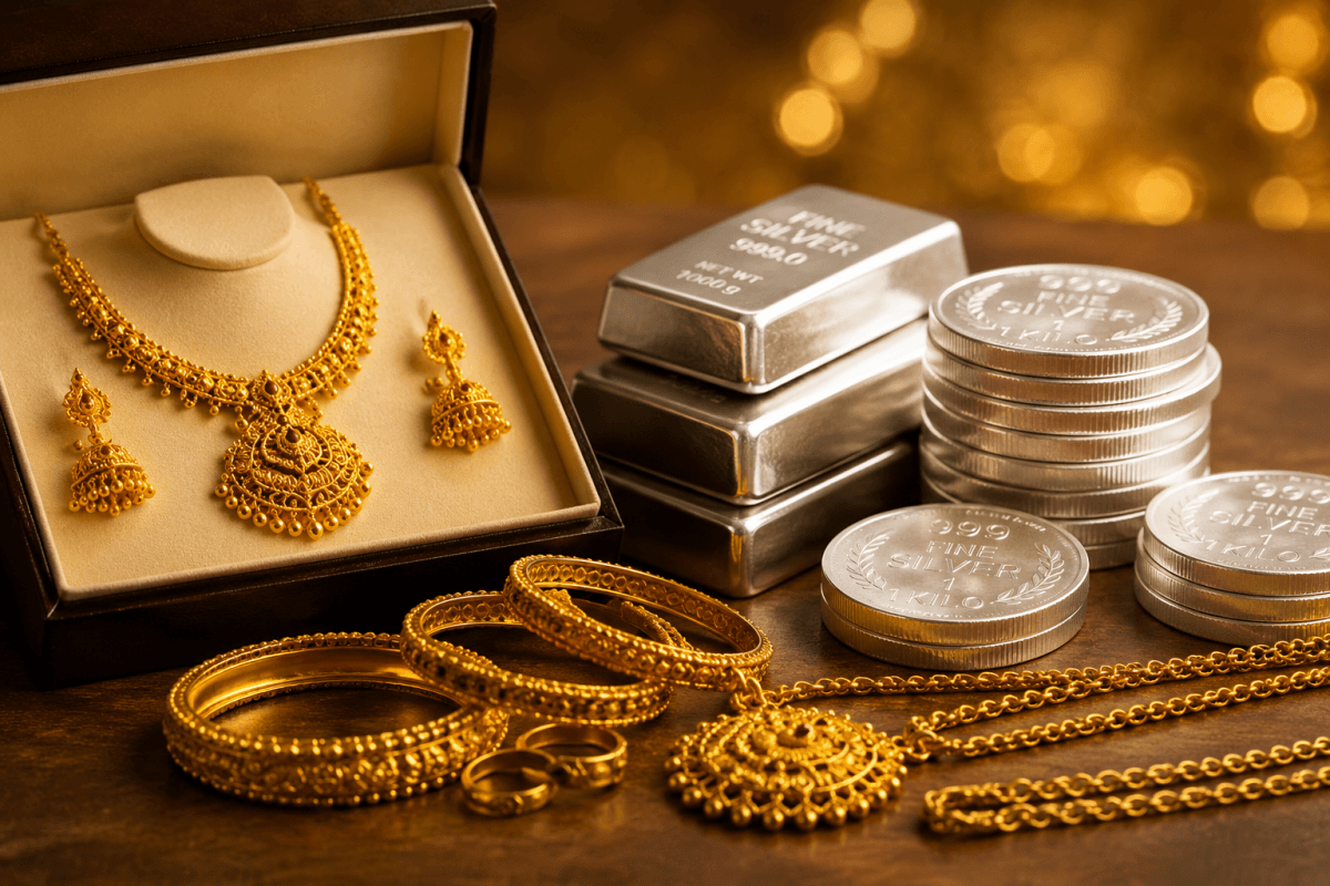 Gold, silver prices fall as investors weigh Fed rate outlook, rising oil and US-Iran tensions