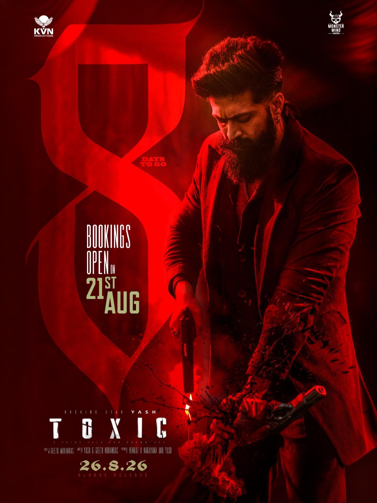 Rocking Star Yash's 'Toxic' Begins Its Countdown as Advance Bookings Open on August. 21