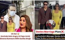 Govinda gets angry on paps as he gets spotted outside Juhu hospital amid divorce row with Sunita Ahuja; manager dismisses second marriage claims