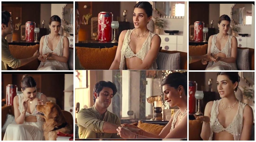 Kriti Sanon looks sensuous in bralette-style blouse for Raksha Bandhan ad; fans call it disrespectful, vulgar