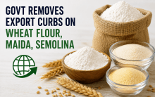 Govt removes export curbs on wheat flour, maida, semolina