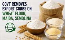 Govt removes export curbs on wheat flour, maida, semolina