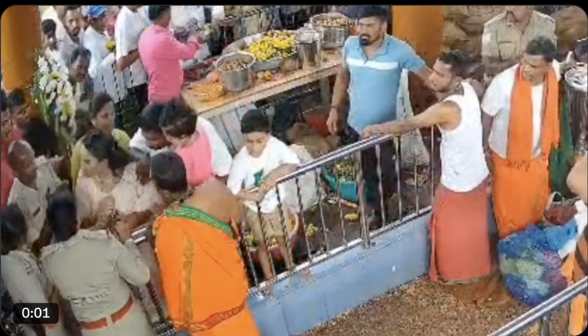 MLA B Suresh Gowda's daughter slaps woman cop at Karnataka temple; officer hits back