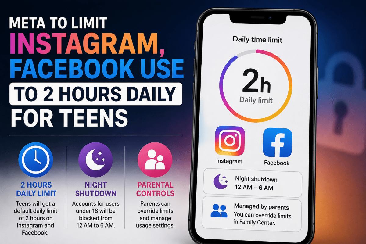 Meta To Limit Instagram & Facebook Use To 2 Hours Daily For Teens, Will Enforce Complete Shutdown At Night: All Details