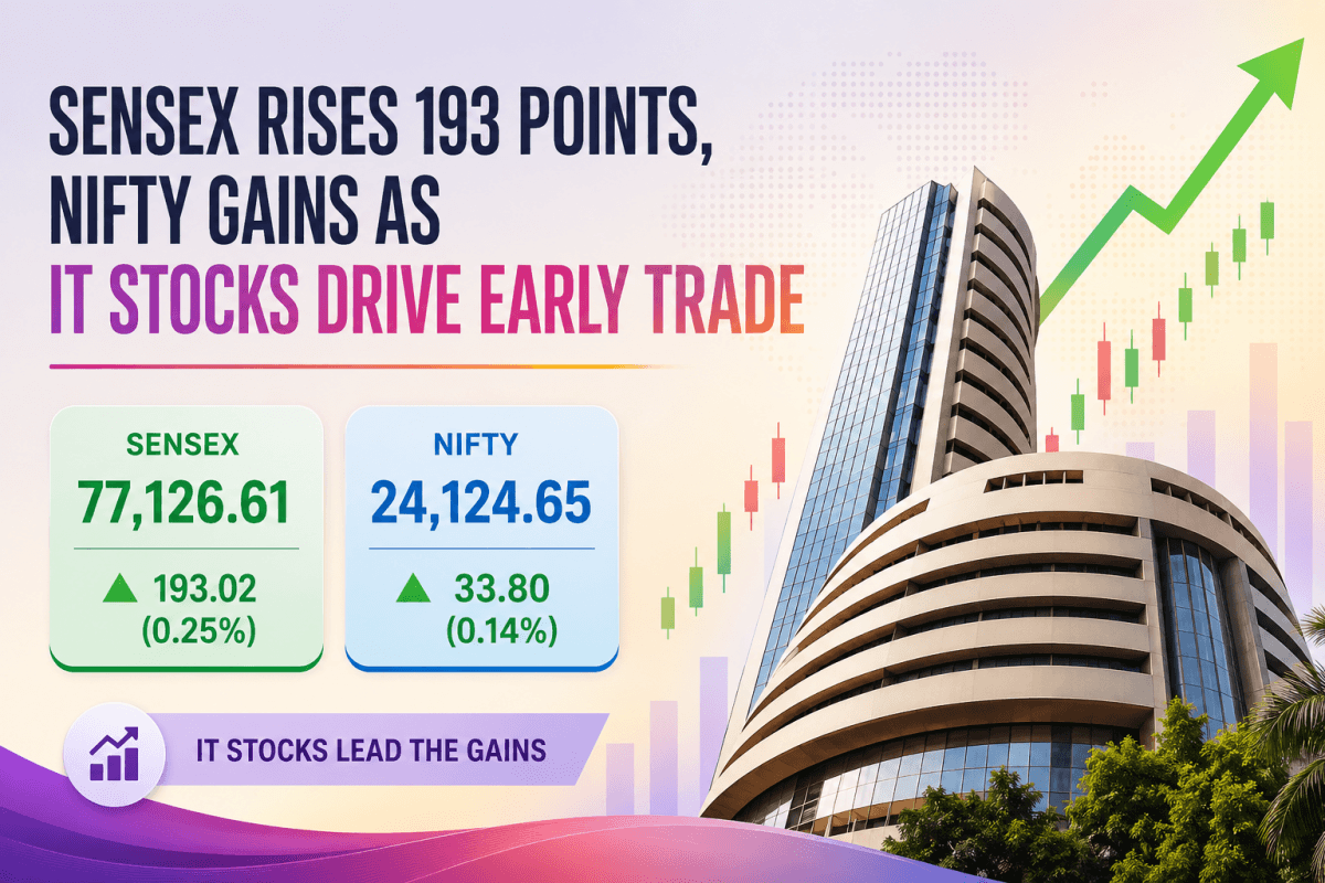 Sensex rises 193 points, Nifty gains as IT stocks drive early trade