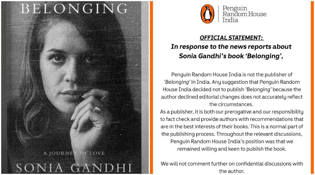 Penguin India breaks silence on Sonia Gandhi memoir row, denies backing out over editorial changes